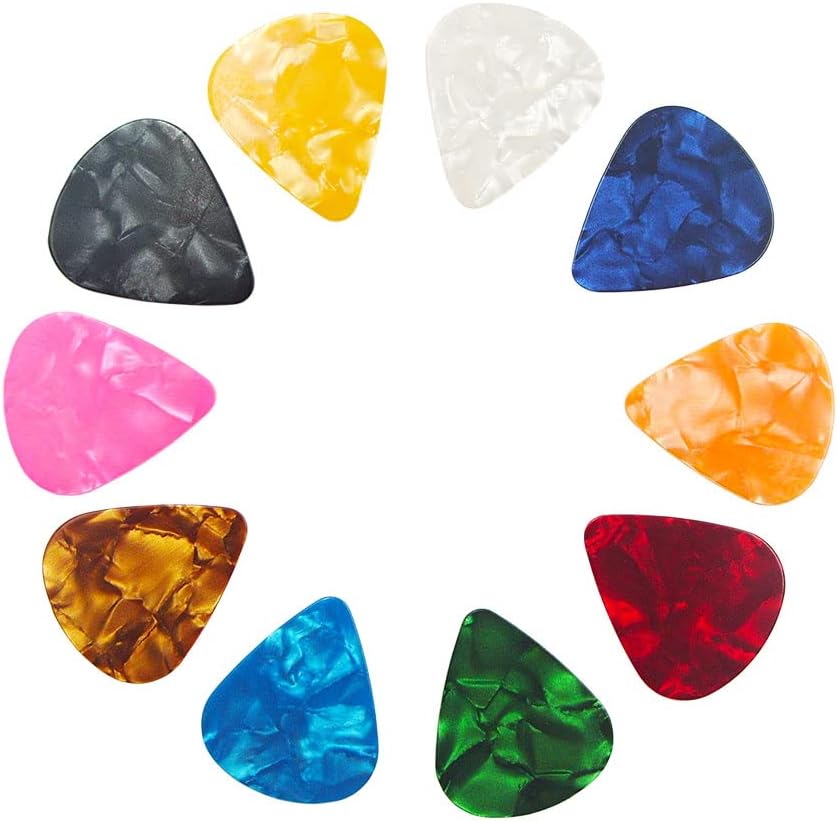 Hyshina 30-Pack Colorful Guitar Picks for Versatile Playing