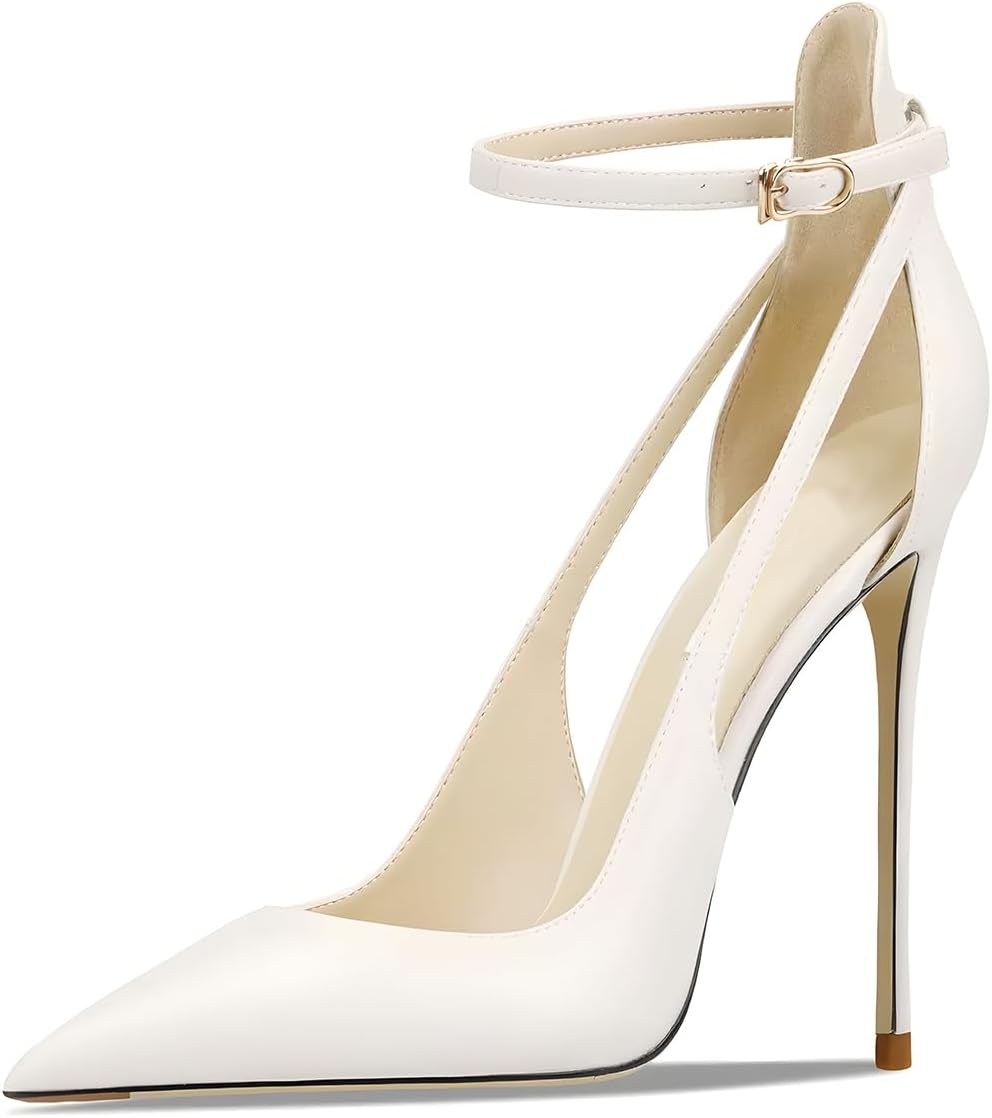 Women's Pointed-Toe Strappy High-Heeled Shoes for Elegance