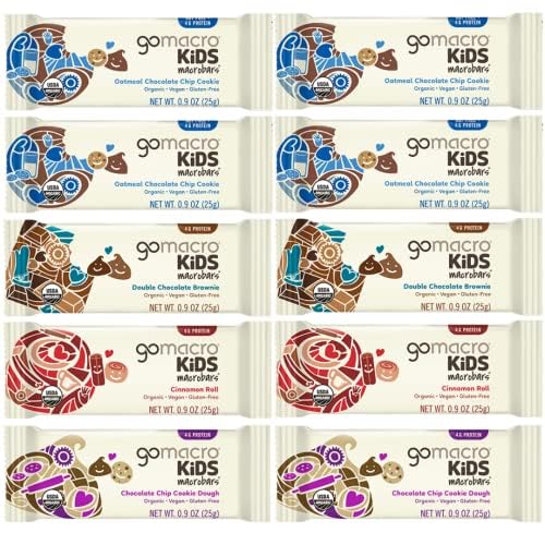 GoMacro Kids MacroBar Organic Vegan Snack Bars Variety Pack
