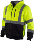 VENDACE Men's ANSI Class 3 High Vis Reflective Hoodie - Warm, Visible