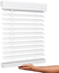 2 Inch Faux Wood Blind 35in x 64in - Cordless Bright White