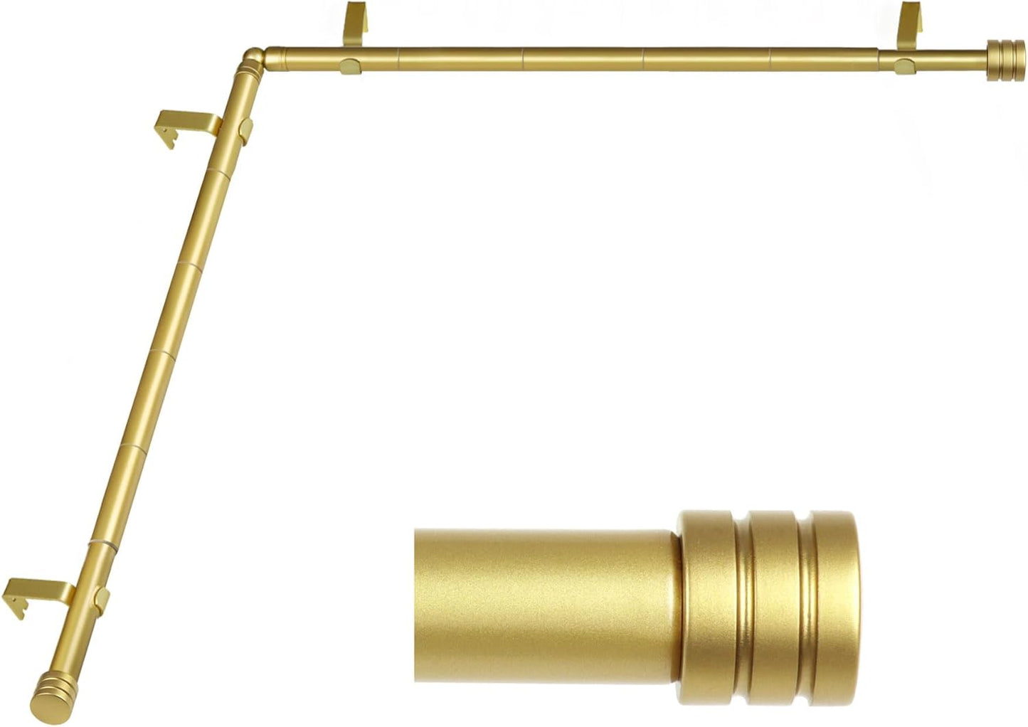 Splicing Corner Window Curtain Rods for Heavy Duty Use