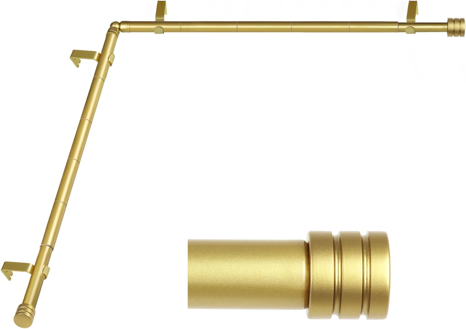 Splicing Corner Window Curtain Rods for Heavy Duty Use