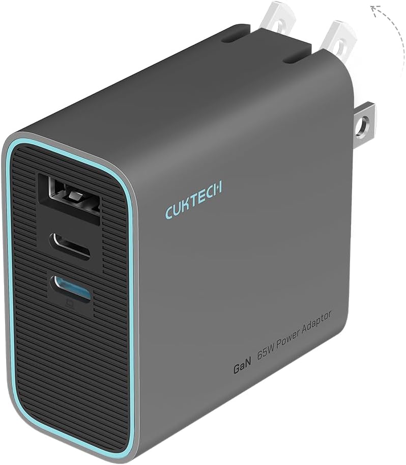 65W USB C Charger | Fast Charging | 3-Port GaN Adapter