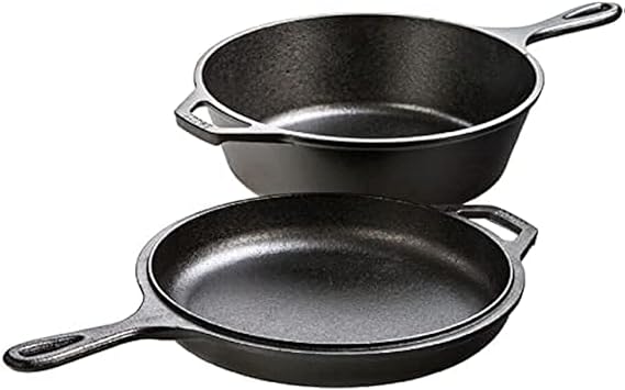 Lodge LCC3 Cast Iron Combo Cooker for Versatile Cooking Needs