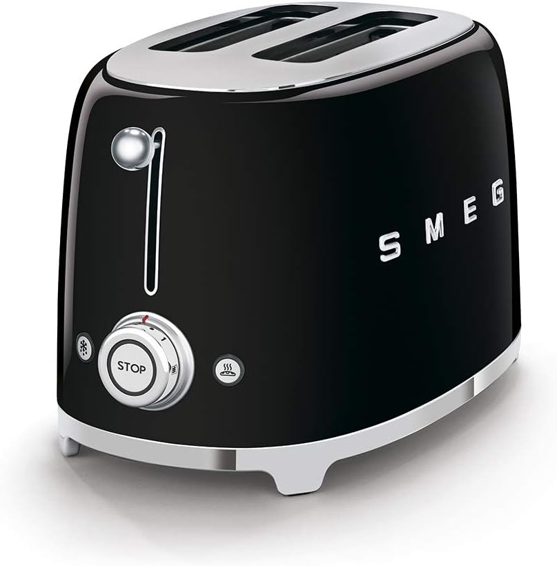 SMEG 2 Slice Toaster with 6 Browning Levels and Defrost Function