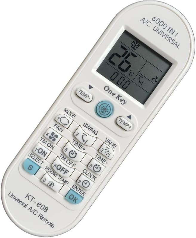 Universal A/C Remote Control - 6000-in-1 One Key Series