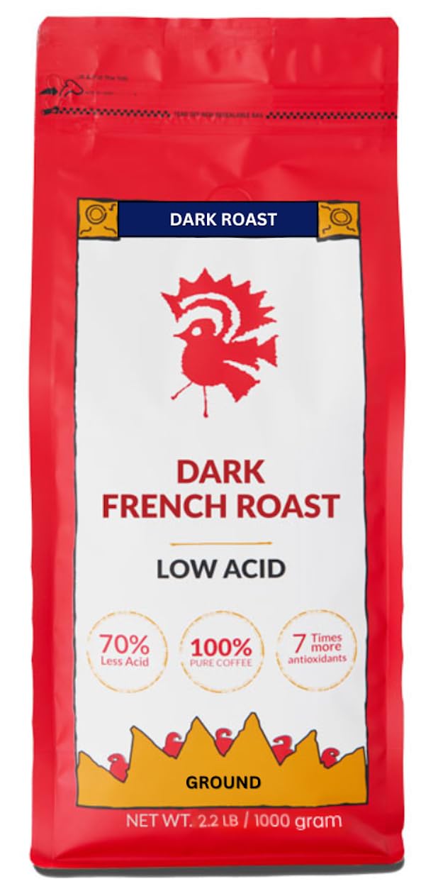 Puroast Low Acid Coffee Ground - Smooth Flavor & High Antioxidants