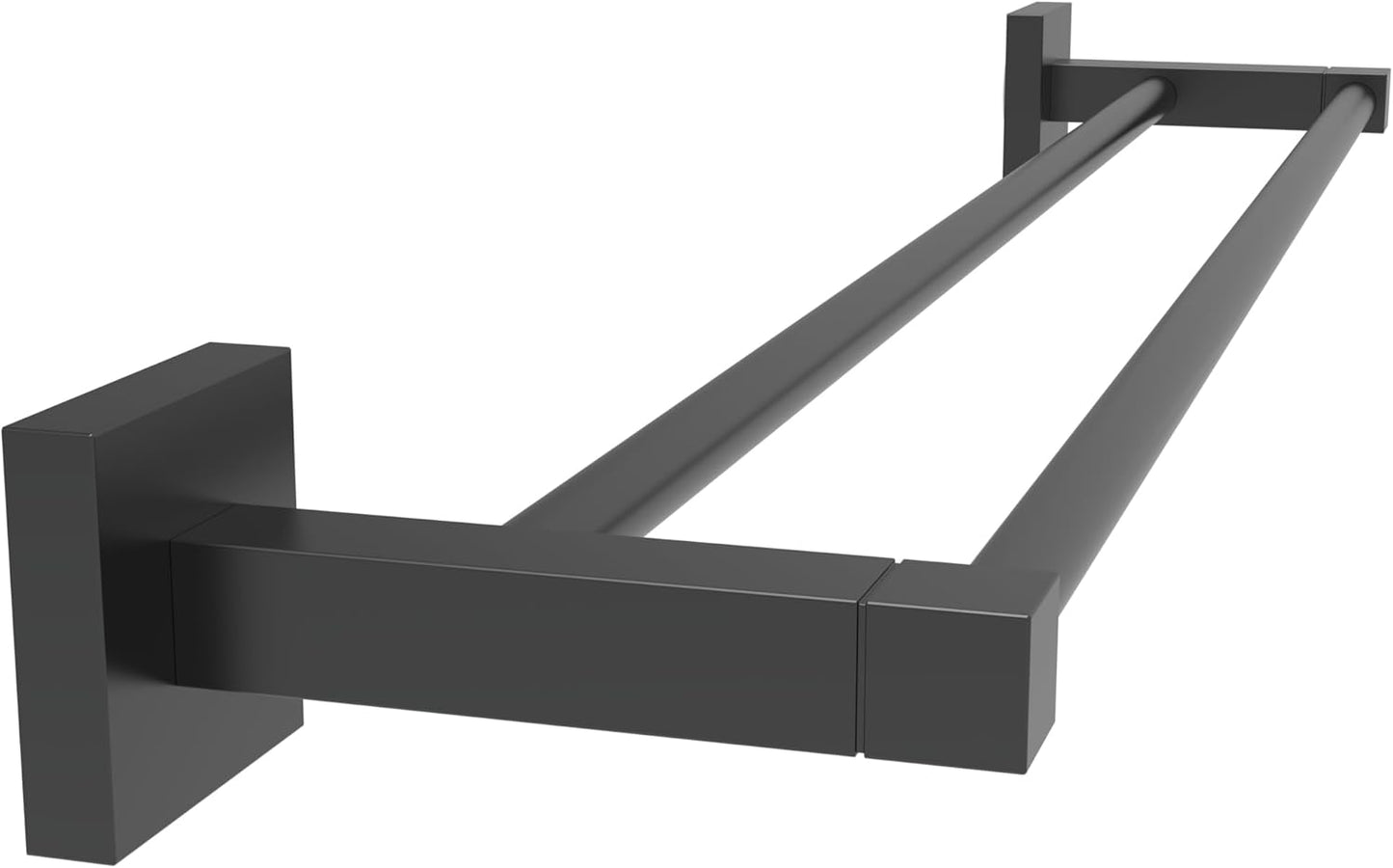 RUACQ Double Towel Bar - 24 Inch Matte Black Towel Rack