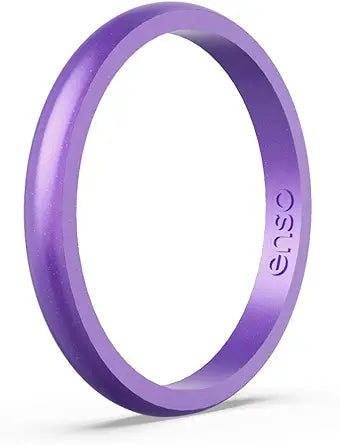 Enso Rings Halo Birthstone Silicone Ring for Minimalist Style