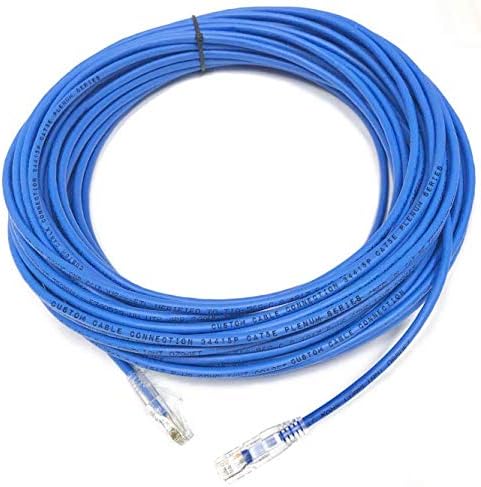 100ft Blue Cat5e Plenum Rated Patch Cable for High-Speed Networking
