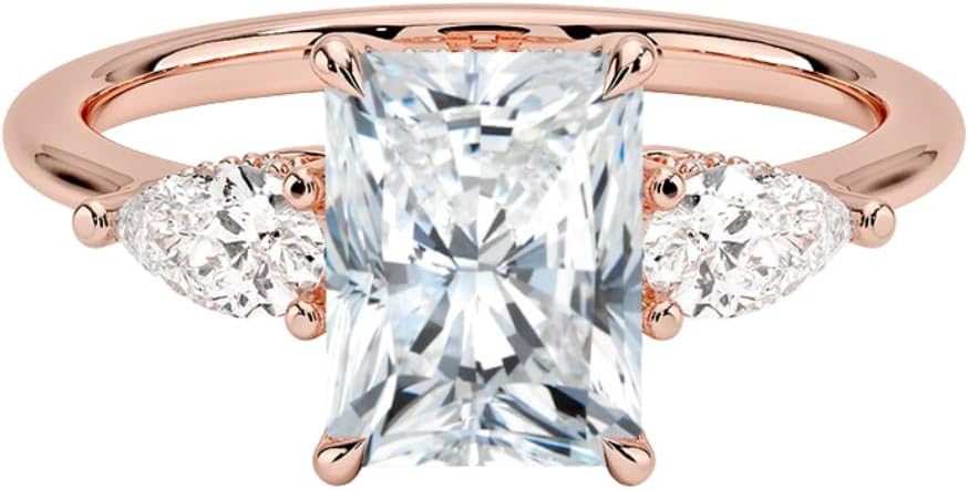 Stunning Moissanite Engagement Ring with Custom Options Available