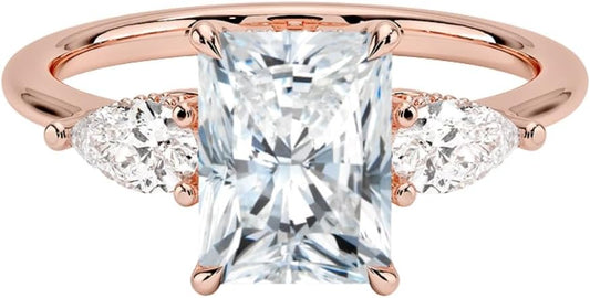 Stunning Moissanite Engagement Ring with Custom Options Available