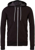 Unisex Poly-Cotton Fleece Full-Zip Hoodie for Men - Lightweight