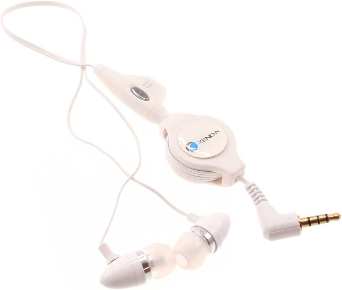 Handsfree Retractable Earphones for Lenovo Tab ~ Tangle-Free Calls