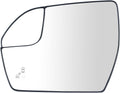 TRQ Driver Side Mirror Glass Heated Blind Spot Spotter - Direct Fit