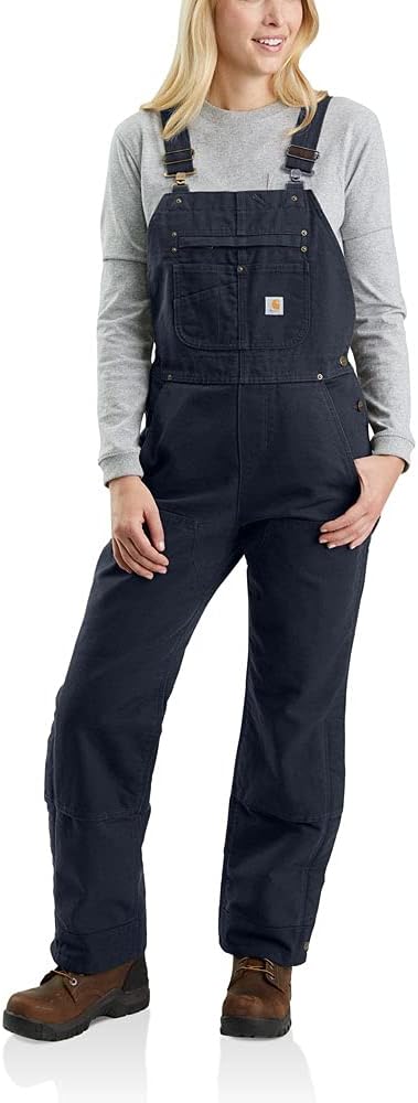 Carhartt Women's Washed Duck Bib Overalls - Quilt Lined Comfort
