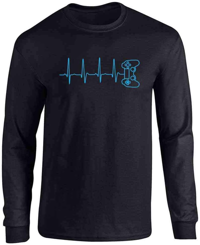 Gamer Heartbeat Long Sleeve Tee - Perfect for Gaming