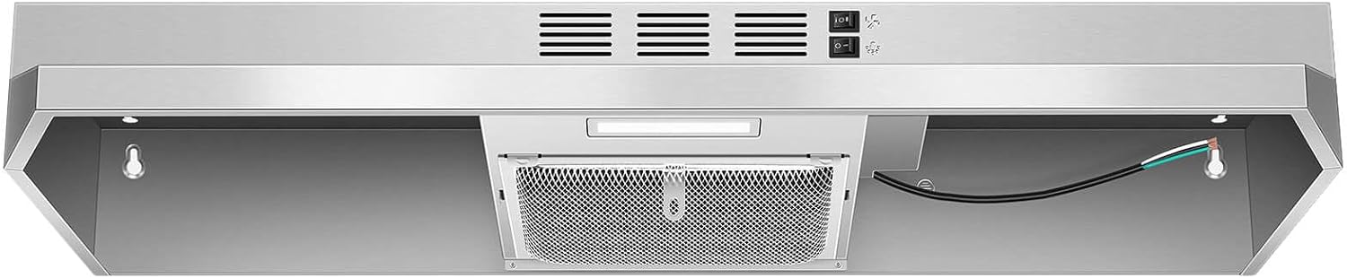 36 inch Stainless Steel Range Hood with Ductless Ventilation