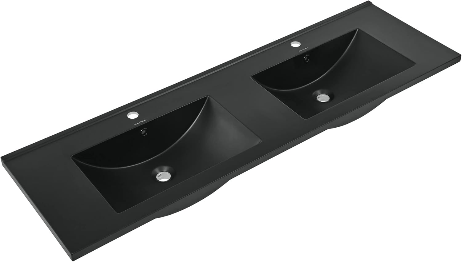 60 Inch Vanity Top Bathroom Sink in Matte Black for Modern Homes