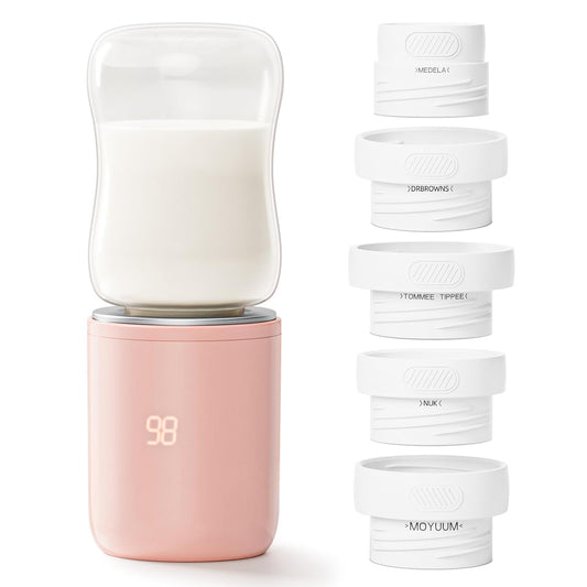 Fast Travel Bottle Warmer - Precise Control, 5 Adapters