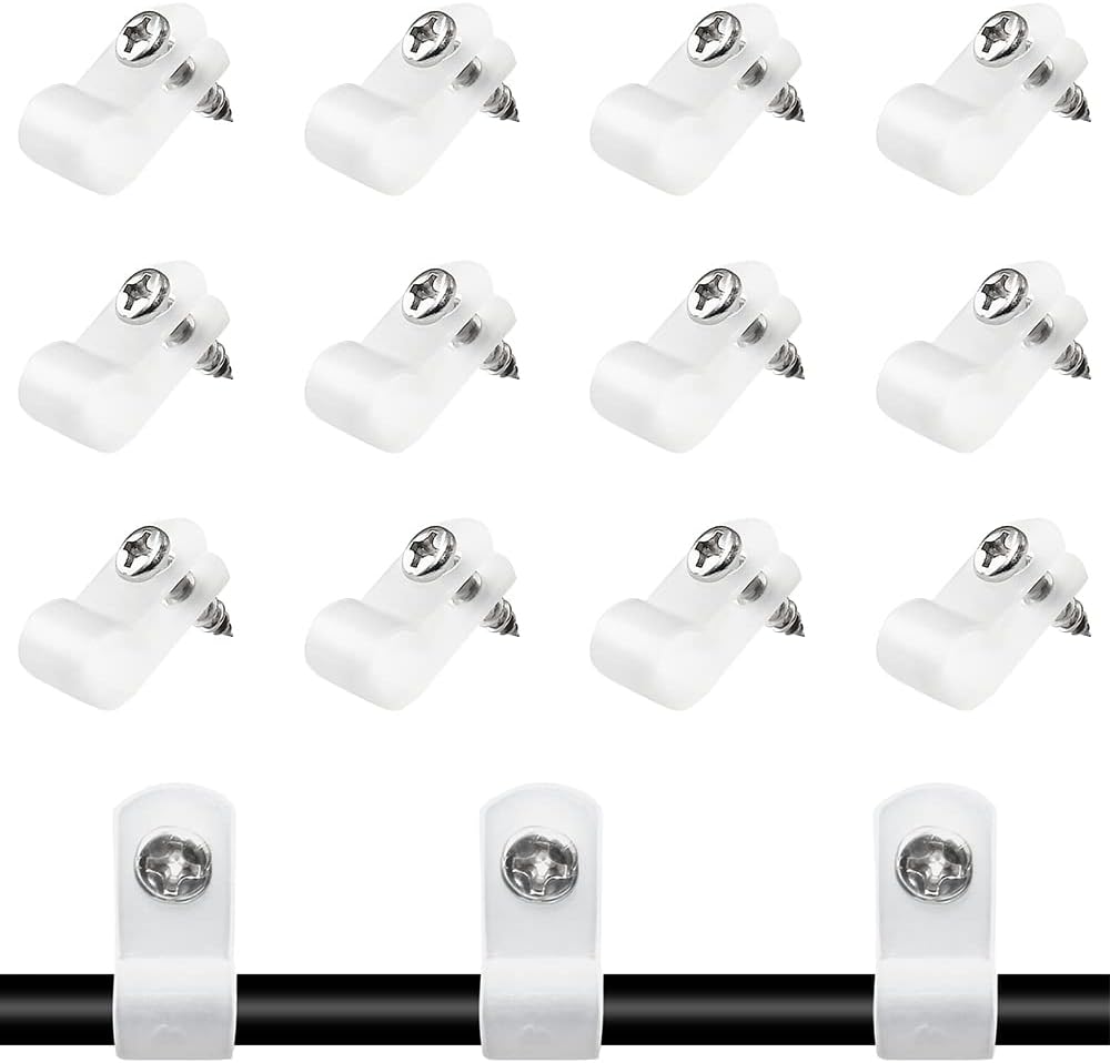 100 Nylon Cable Clips for Wire Management by Rierdge