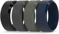 Enso Bevel Classic Silicone Wedding Ring - Comfortable 8mm Band