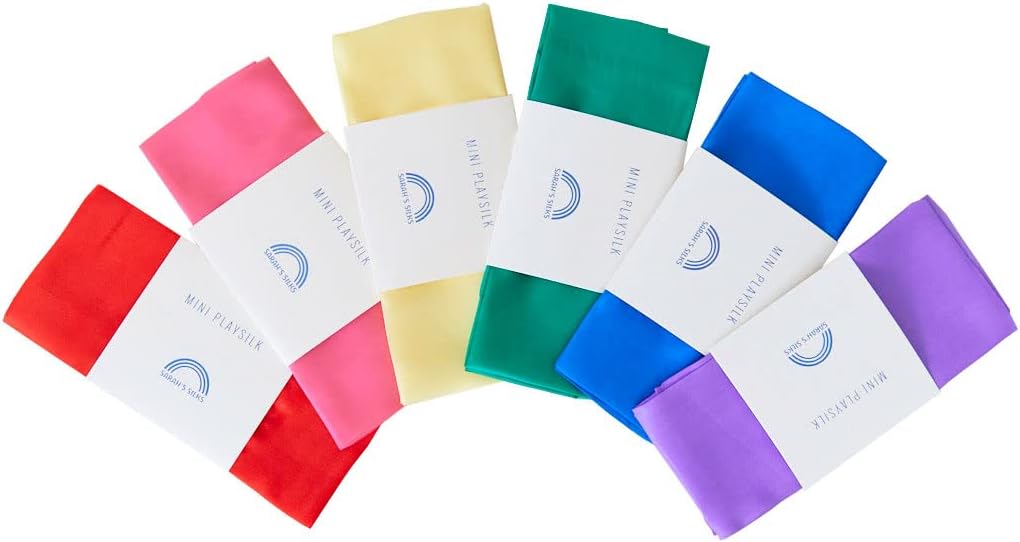 Mini Playsilks for Creative Play | Set of 6 Primary Colors