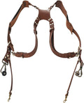 Leather Camera Strap Adjustable Dual Leather Camera Harness