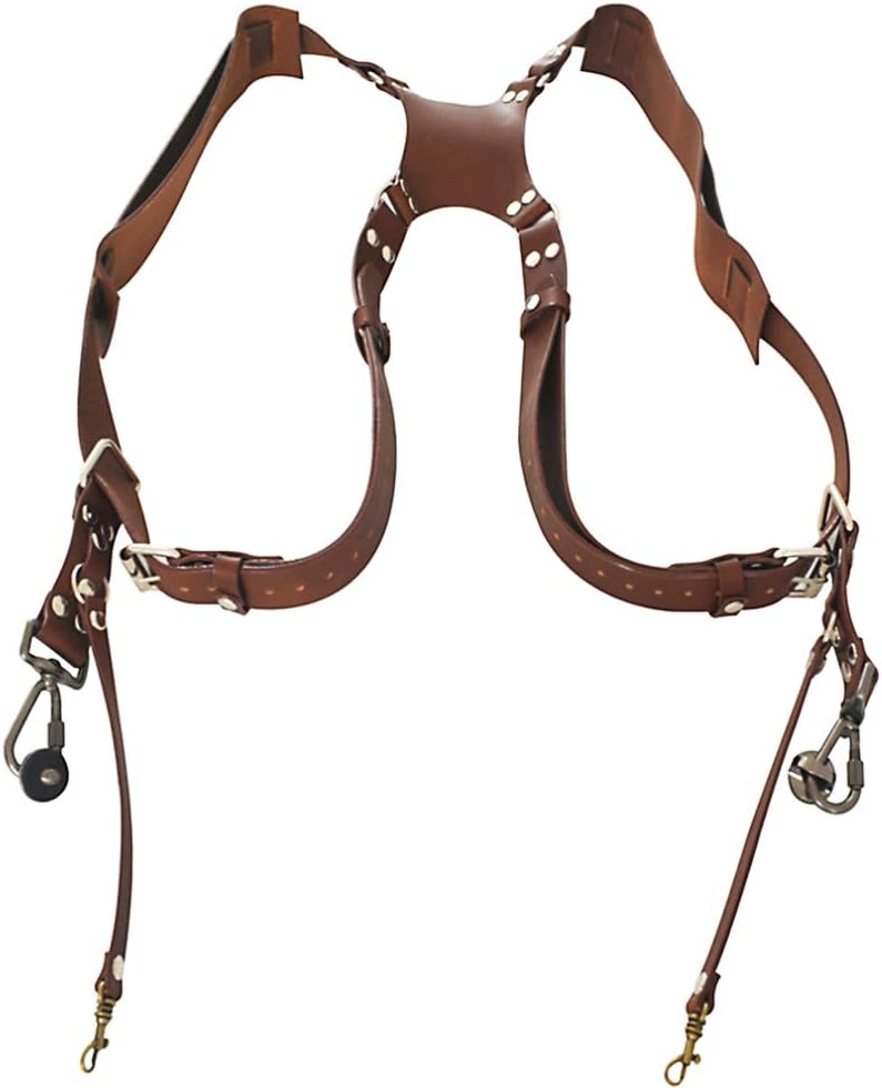 Adjustable Dual Leather Camera Harness for Digital Cameras