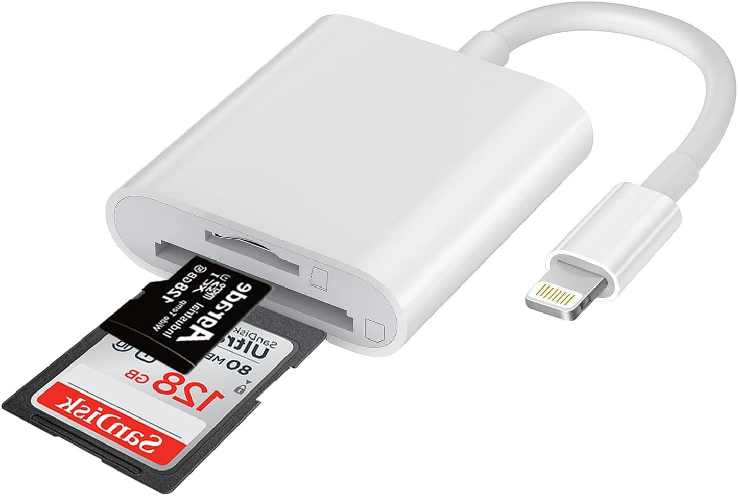 AKAVO Dual Slot Lightning SD Card Reader
