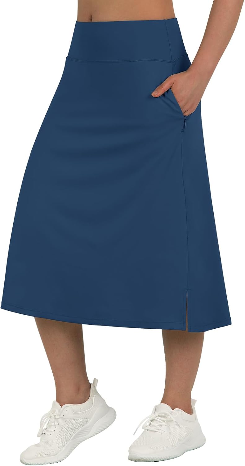 28 Inch Long Skorts for Women with Pockets and Comfort Fit