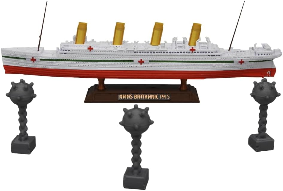 HMHS BRITANNIC Model Ship with Stand - 1 Ft Long Titanic Toy