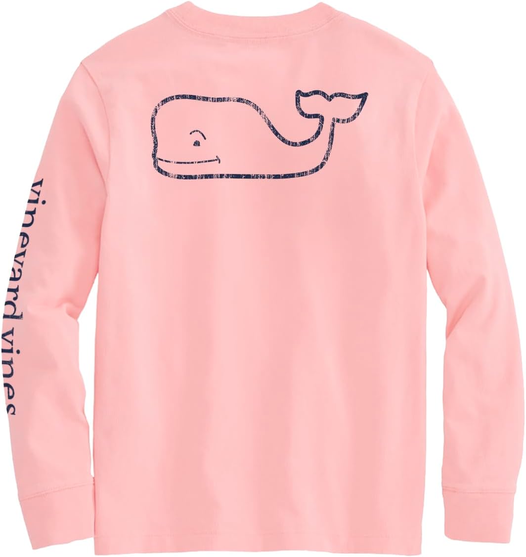 Boys Long Sleeve Vintage Whale Pocket T-Shirt for Comfort