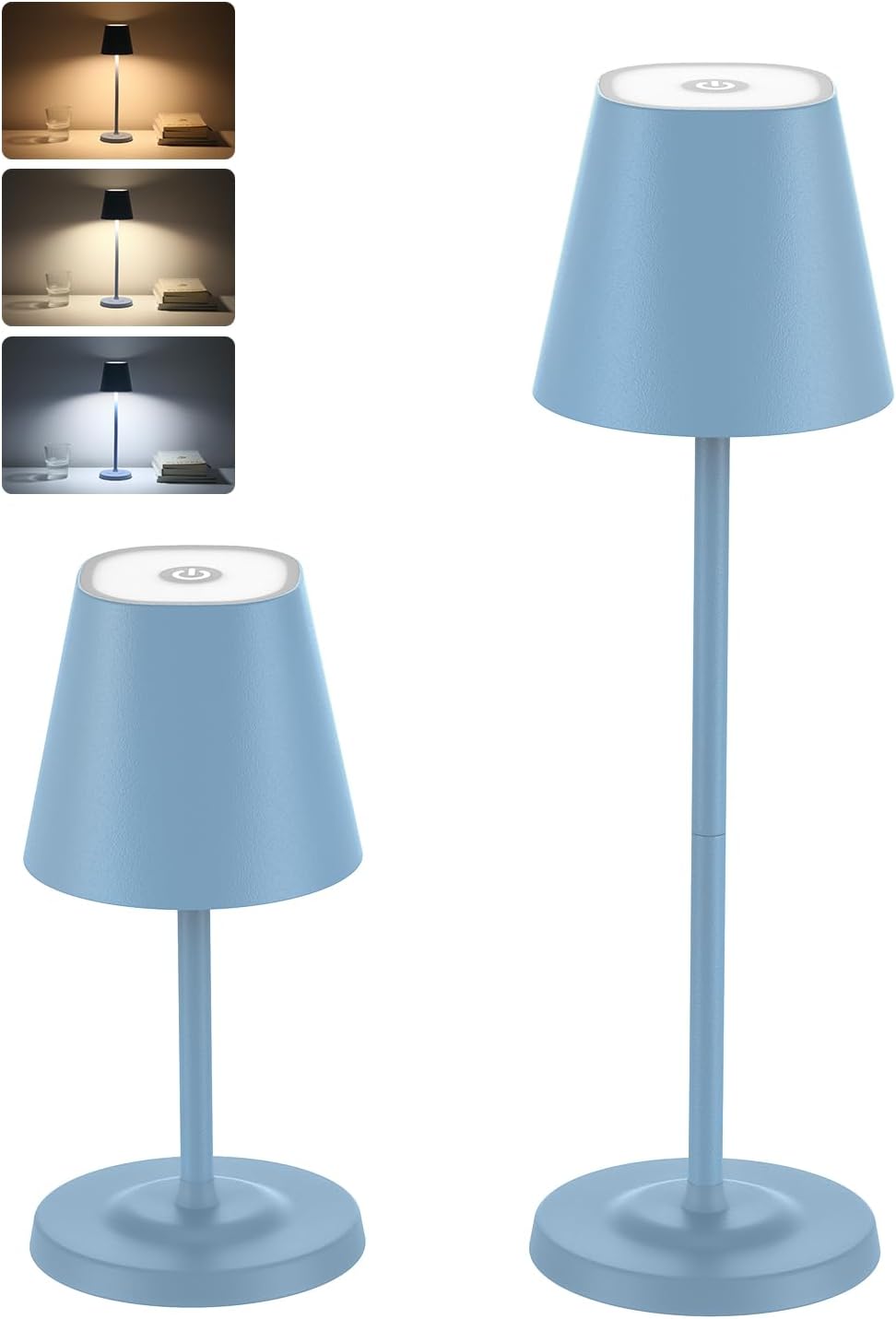 LED Cordless Table Lamp with 3-Height Adjustable Features