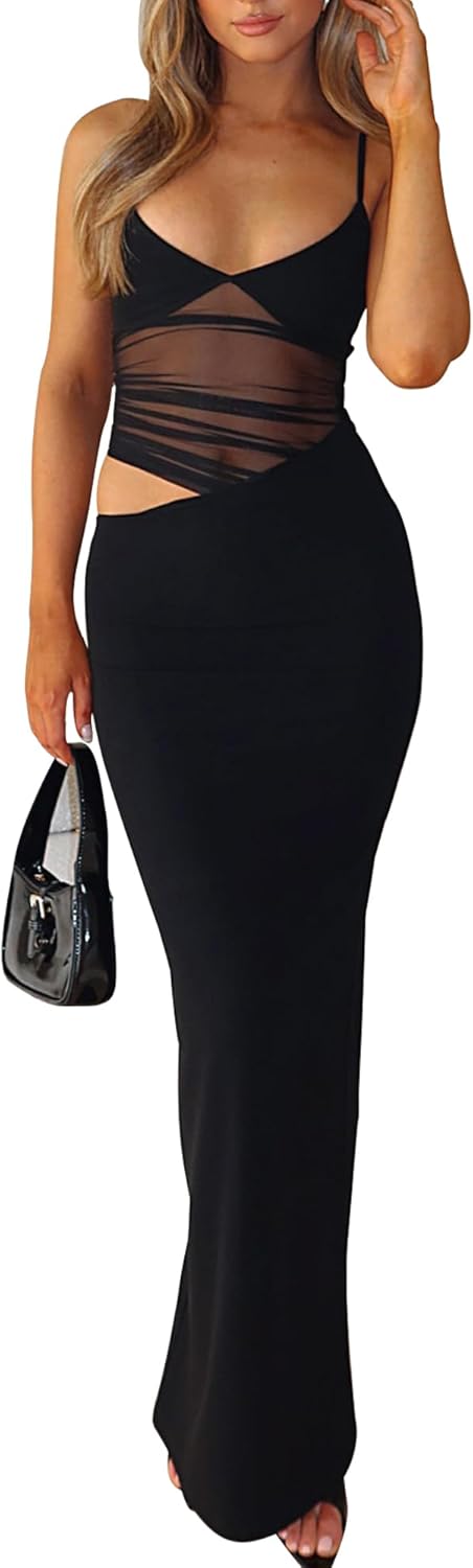 Elegant Backless Maxi Dress for Parties and Special Occasions