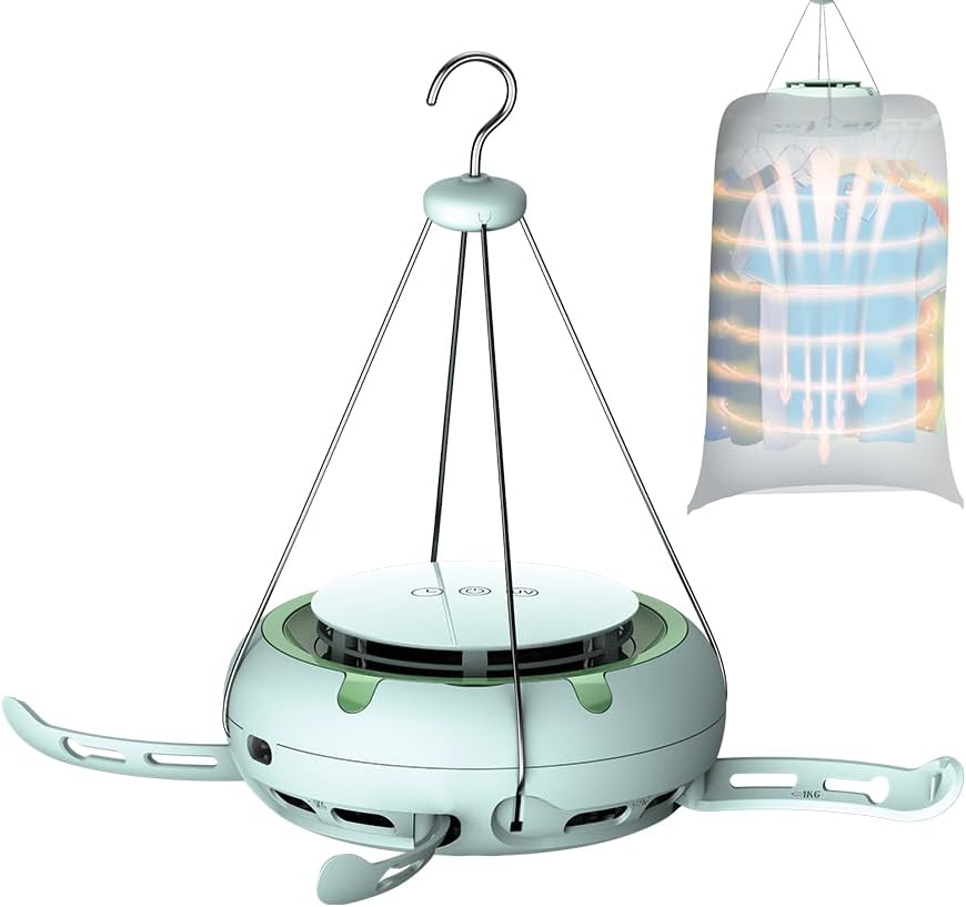 Compact Heated Clothes Dryer - Fast Drying!