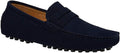 Men's Suede Driving Penny Loafers - Lightweight Slip On Moccasins