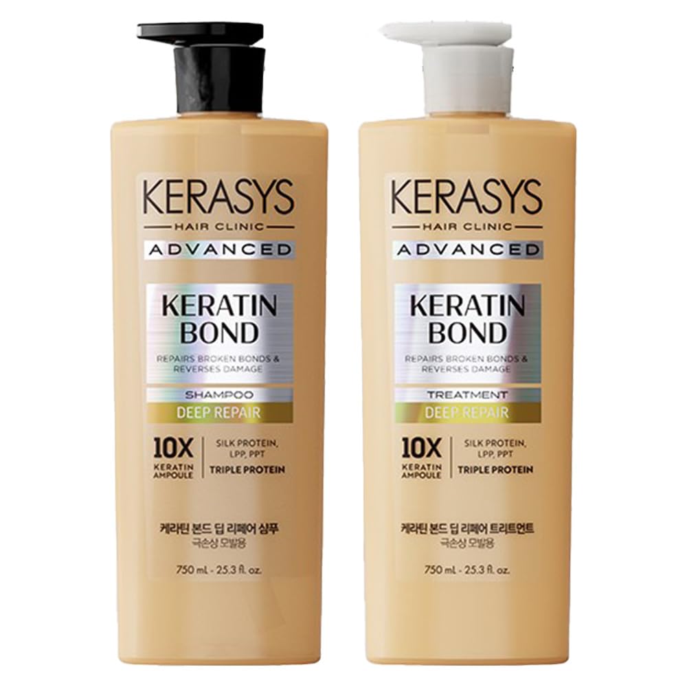Deep Repair Keratin Shampoo & Treatment Set by Kerasys