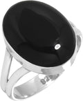 Handmade 925 Sterling Silver Chunky Gemstone Ring - Bold Oval Stone
