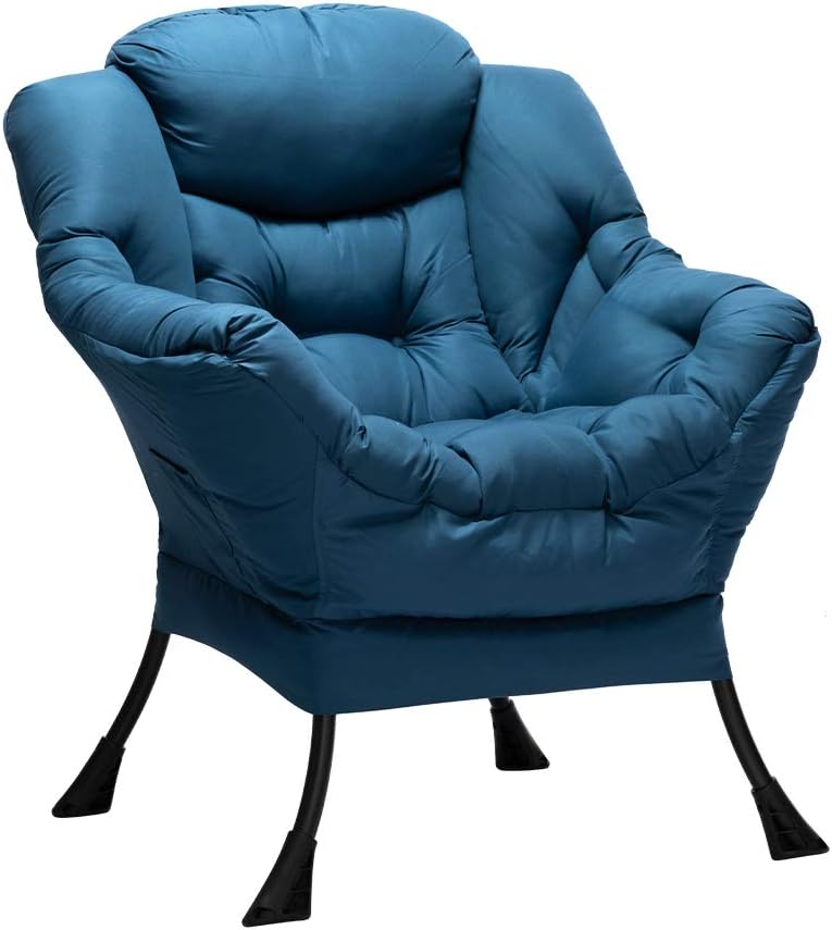 Comfy Accent Lounge Chair with Armrest and Side Pocket for Relaxing