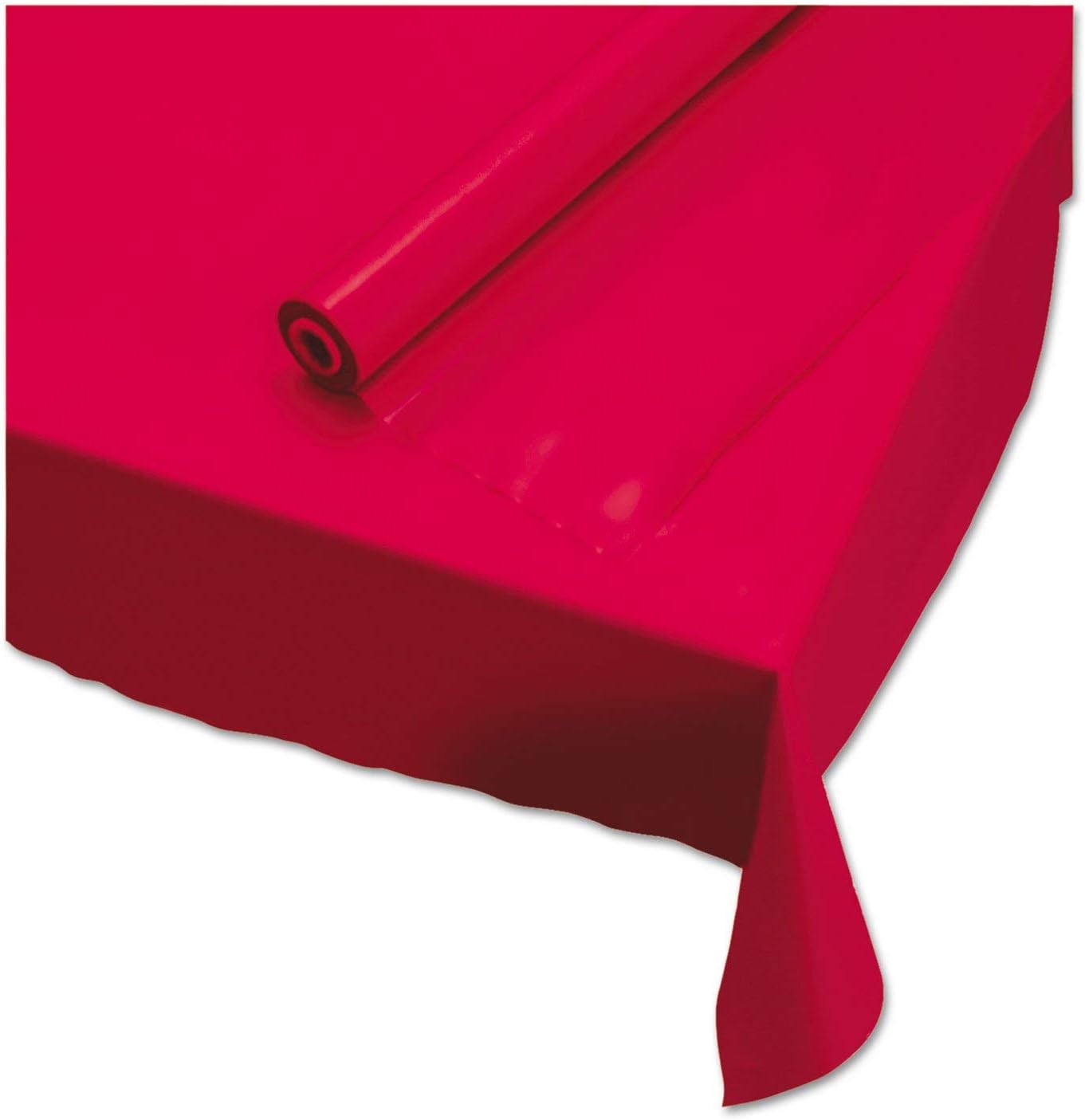 Hoffmaster Plastic Tablecover Roll 100ft Length x 40ft Width Red