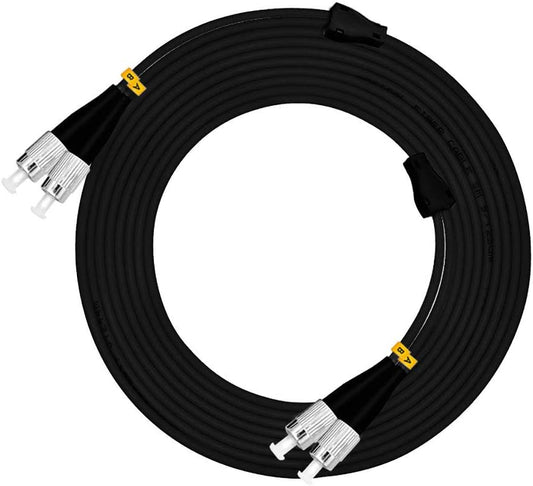 50M FC to FC Duplex Outdoor Armored Fiber Optic Cable Jumper