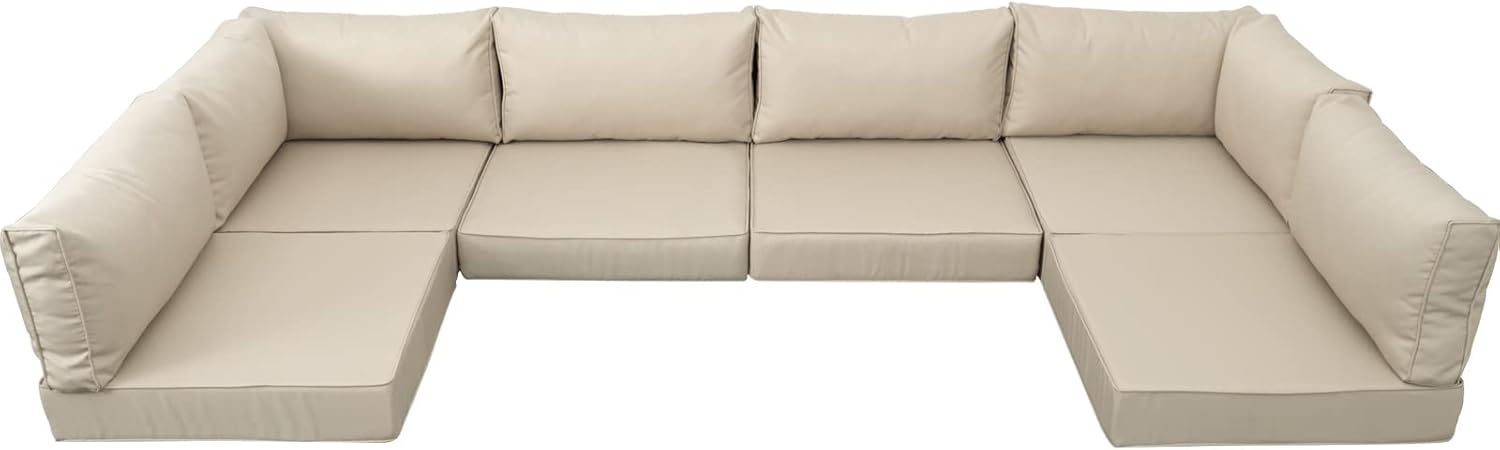 Valita Outdoor Furniture Replacement Cushions for 6-Seat Set