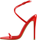 Strappy High Stiletto Heels Ankle Strap Buckle Heeled Womens Sandals