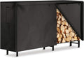 6ft Firewood Rack with Cover - Heavy-Duty Outdoor Log Storage