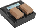 2 Pack NP-FZ100 Battery 2400mAh with Smart Dual Charger - Long Life