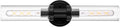 Black Sconces Wall Lighting 2-Light Vanity - Modern Clear Glass Glow