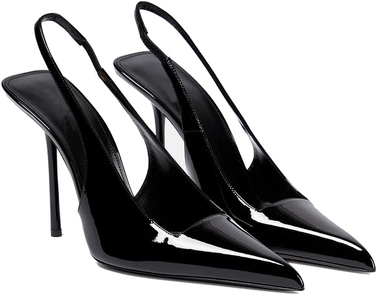 Pointed Toe High Stiletto Heels Slingback Fashion Dress Shoes