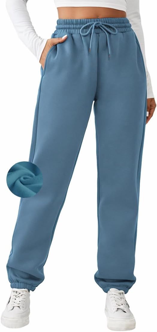 Fleece Lined Sweatpants for Women - Warm Athletic Joggers